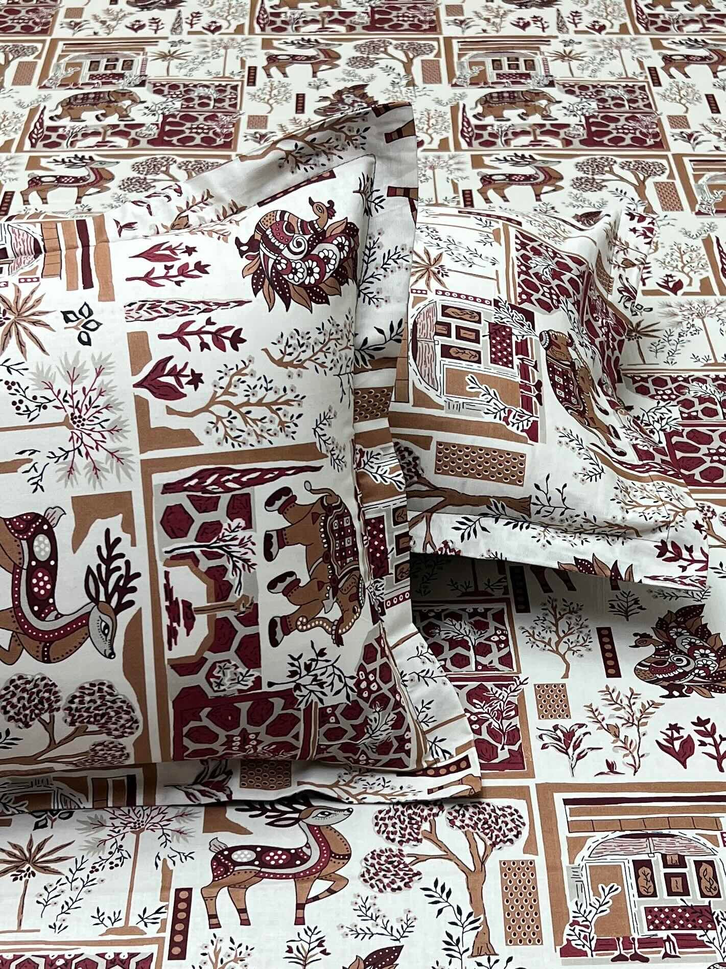 Pure Decor Pure Cotton Queen Size Double Bedsheet