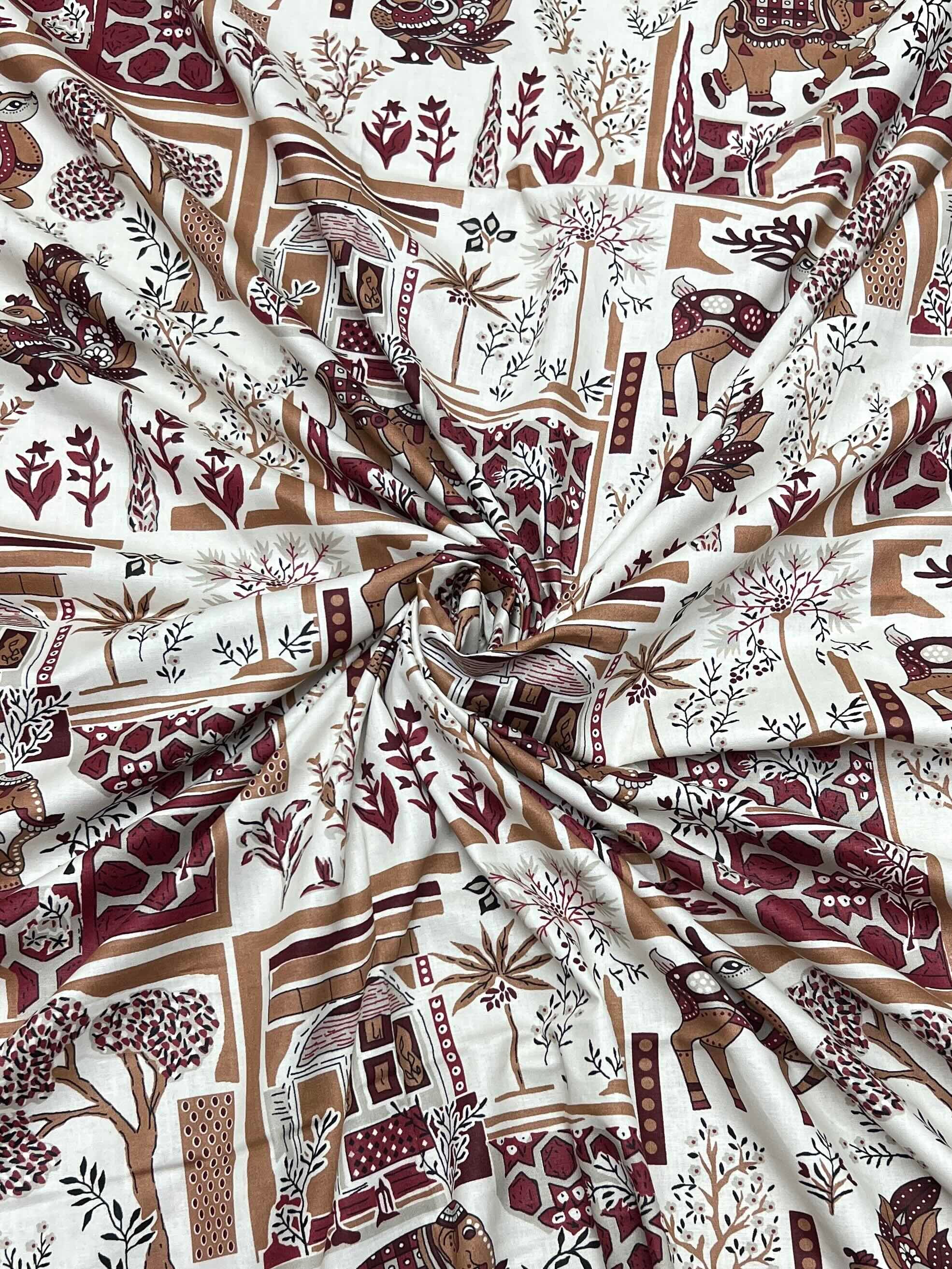 Pure Decor Pure Cotton Queen Size Double Bedsheet