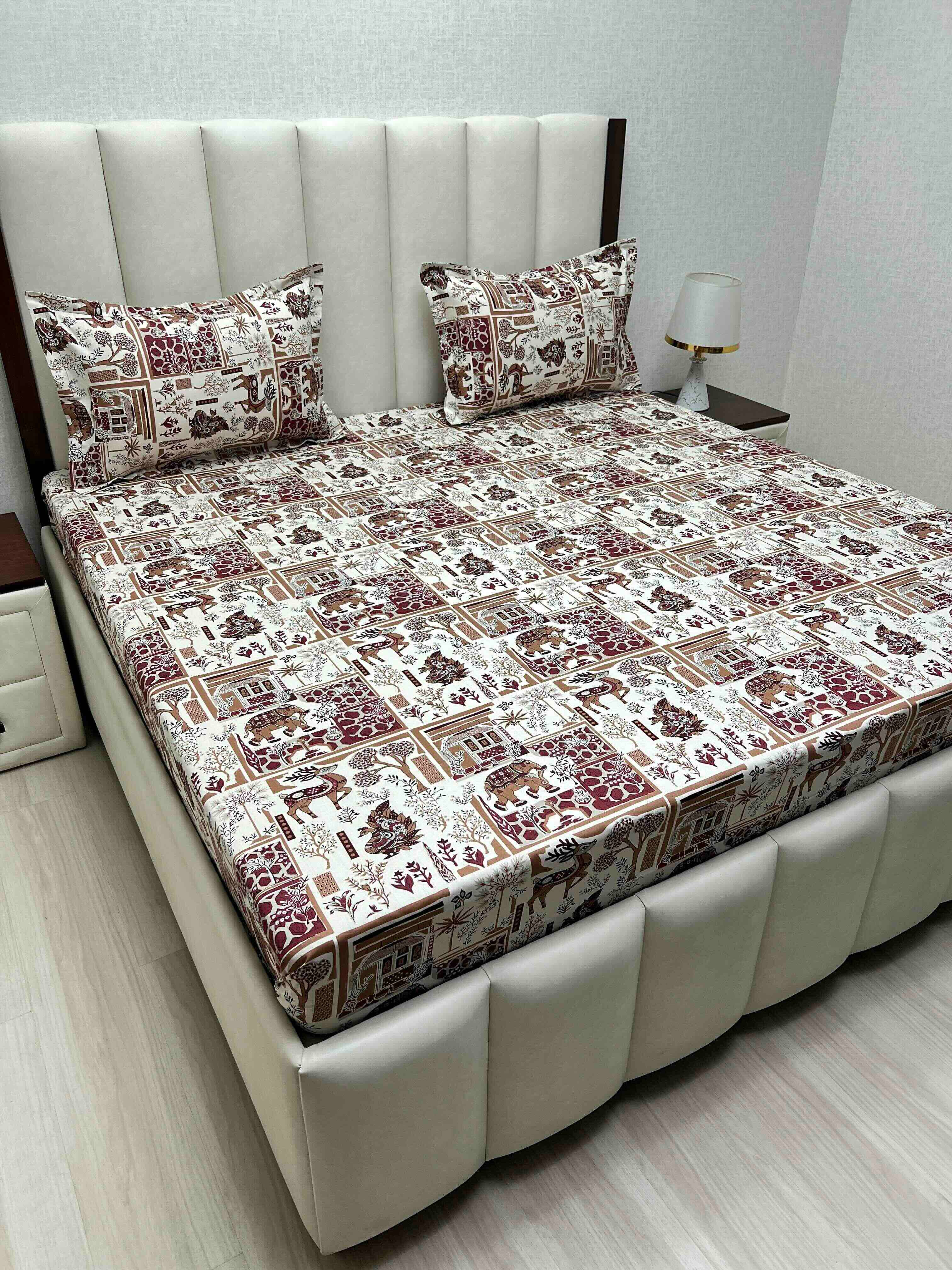 Pure Decor Pure Cotton Queen Size Double Bedsheet