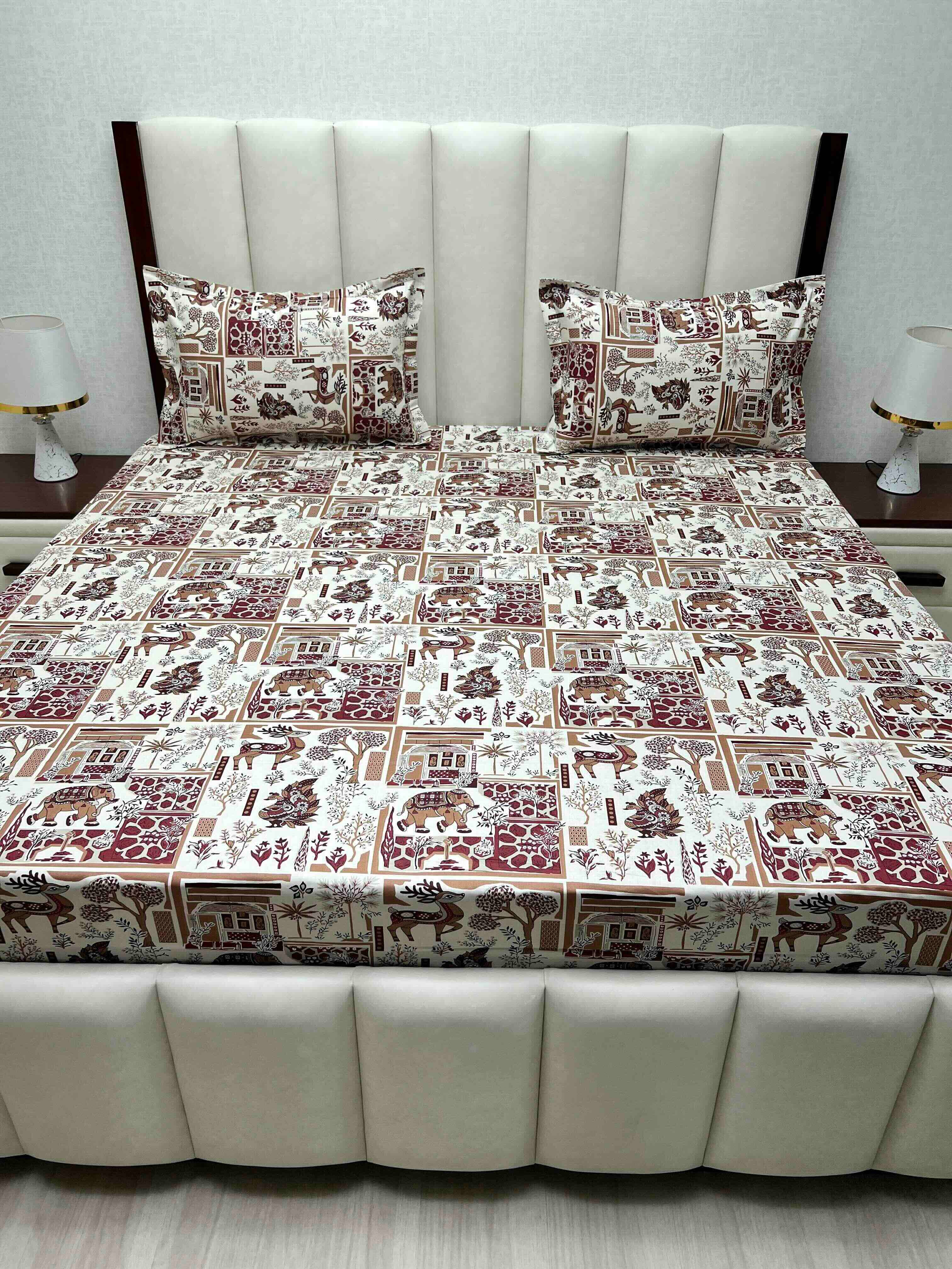 Pure Decor Pure Cotton Queen Size Double Bedsheet