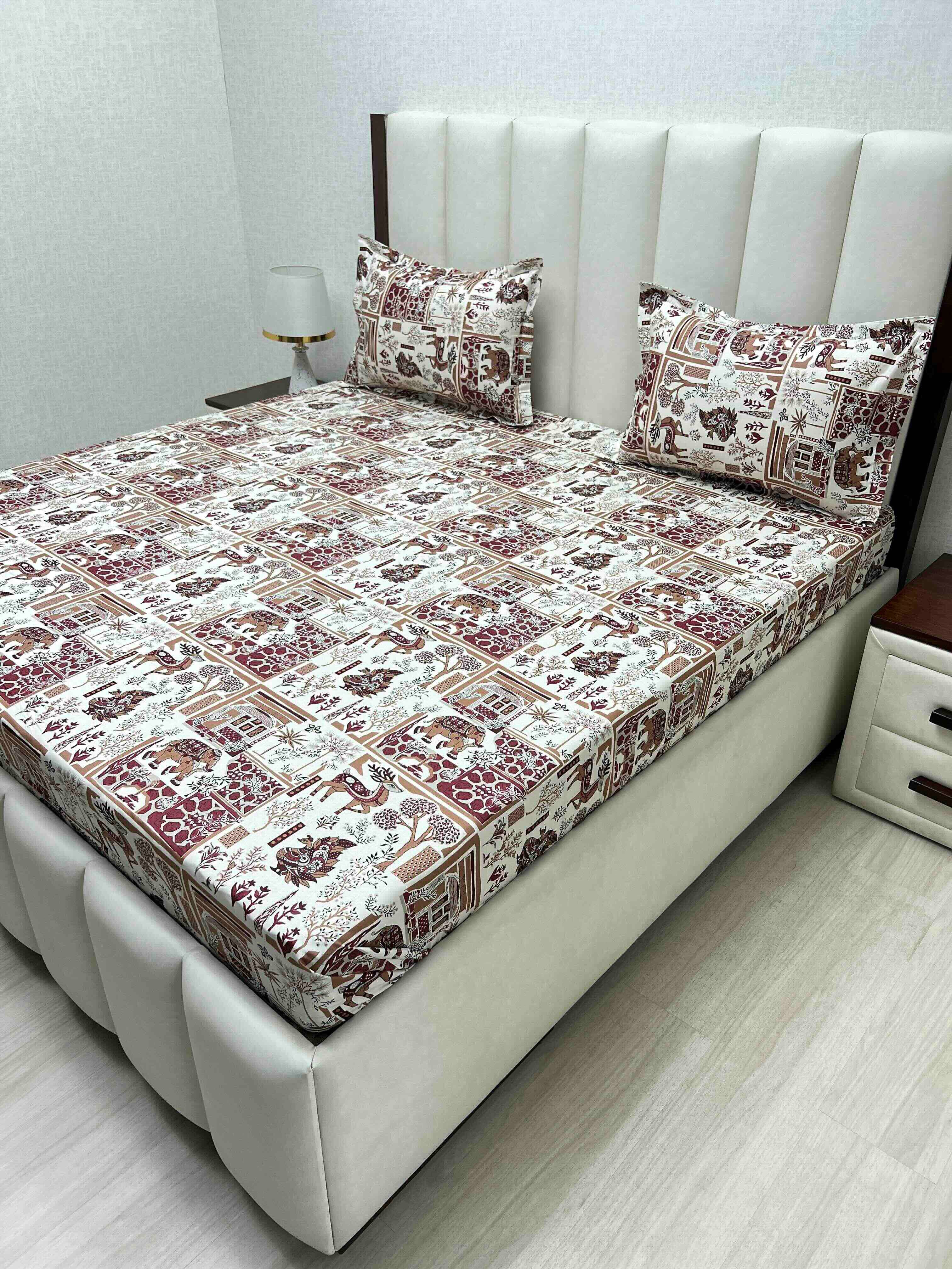 Pure Decor Pure Cotton Queen Size Double Bedsheet