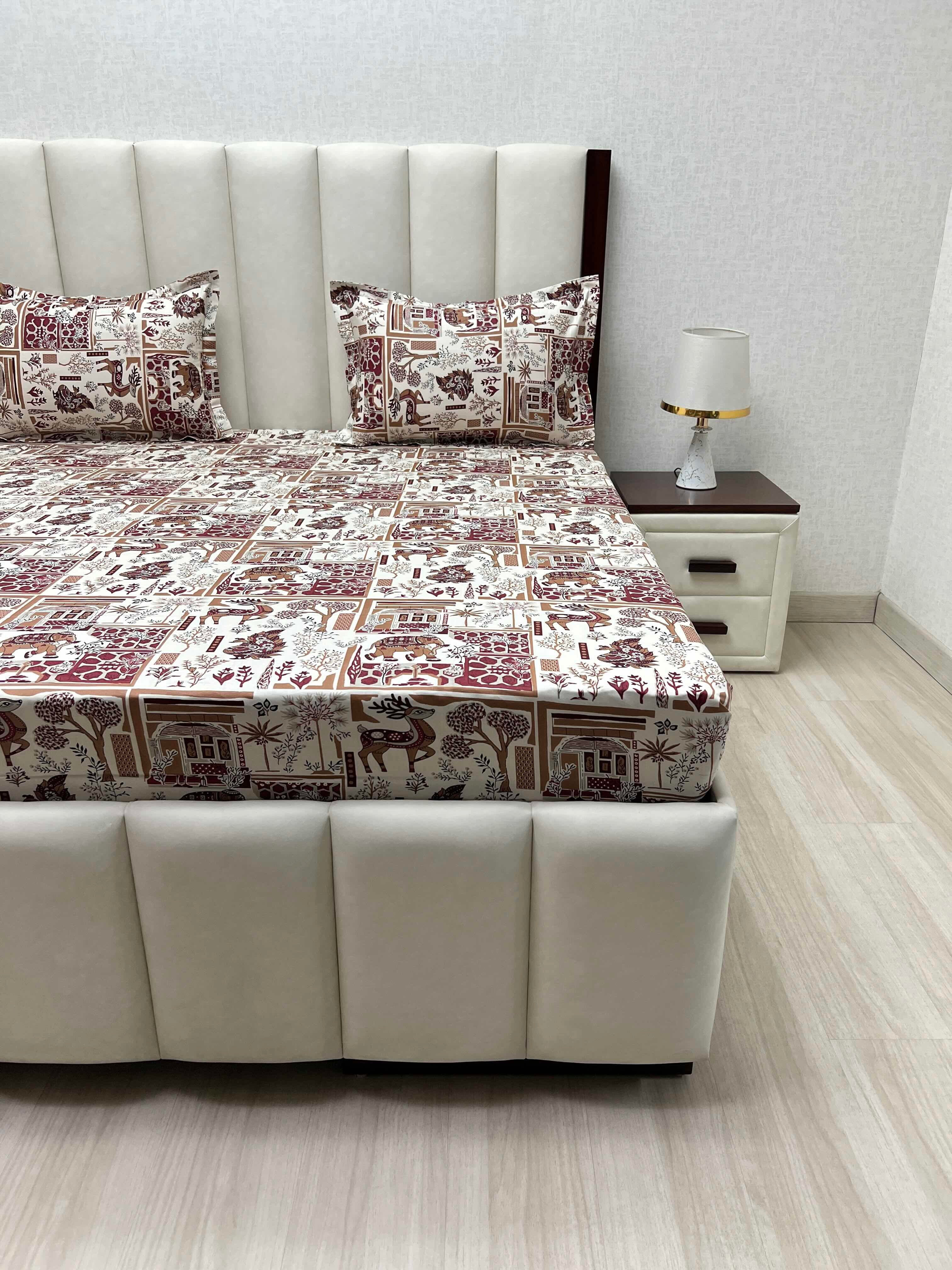 Pure Decor Pure Cotton Queen Size Double Bedsheet