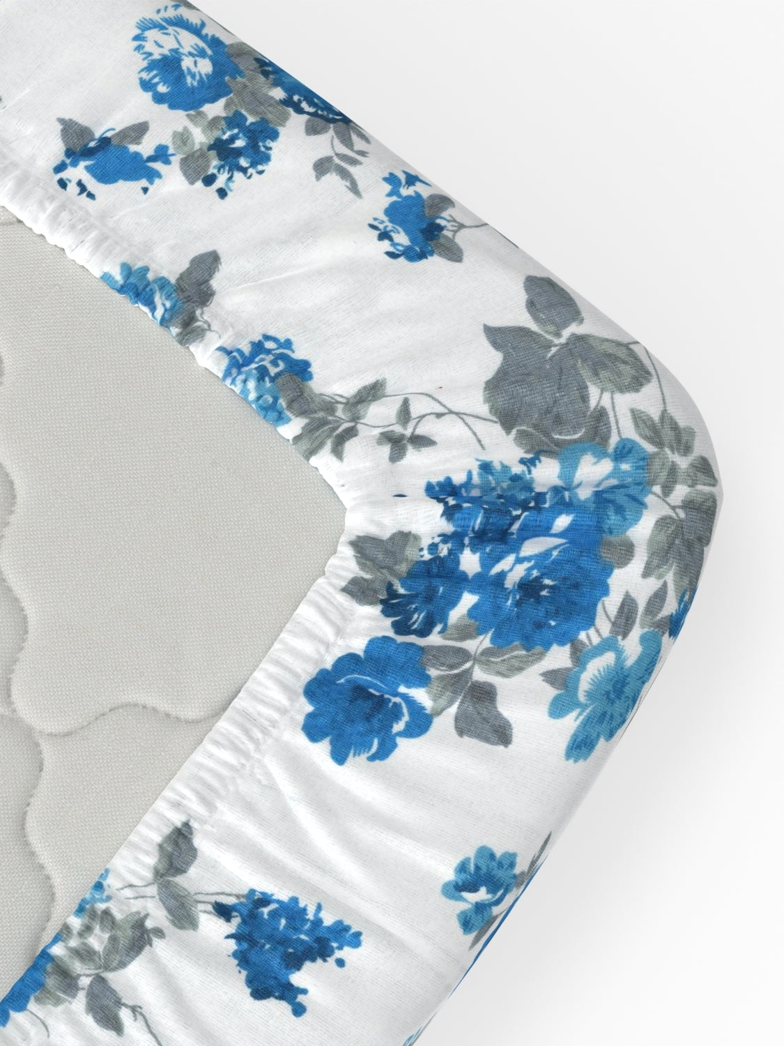 A-5051 - Pure Cotton 180 TC King Size Fitted Bedsheet (183X193) with Two Pillow Covers (43X69)