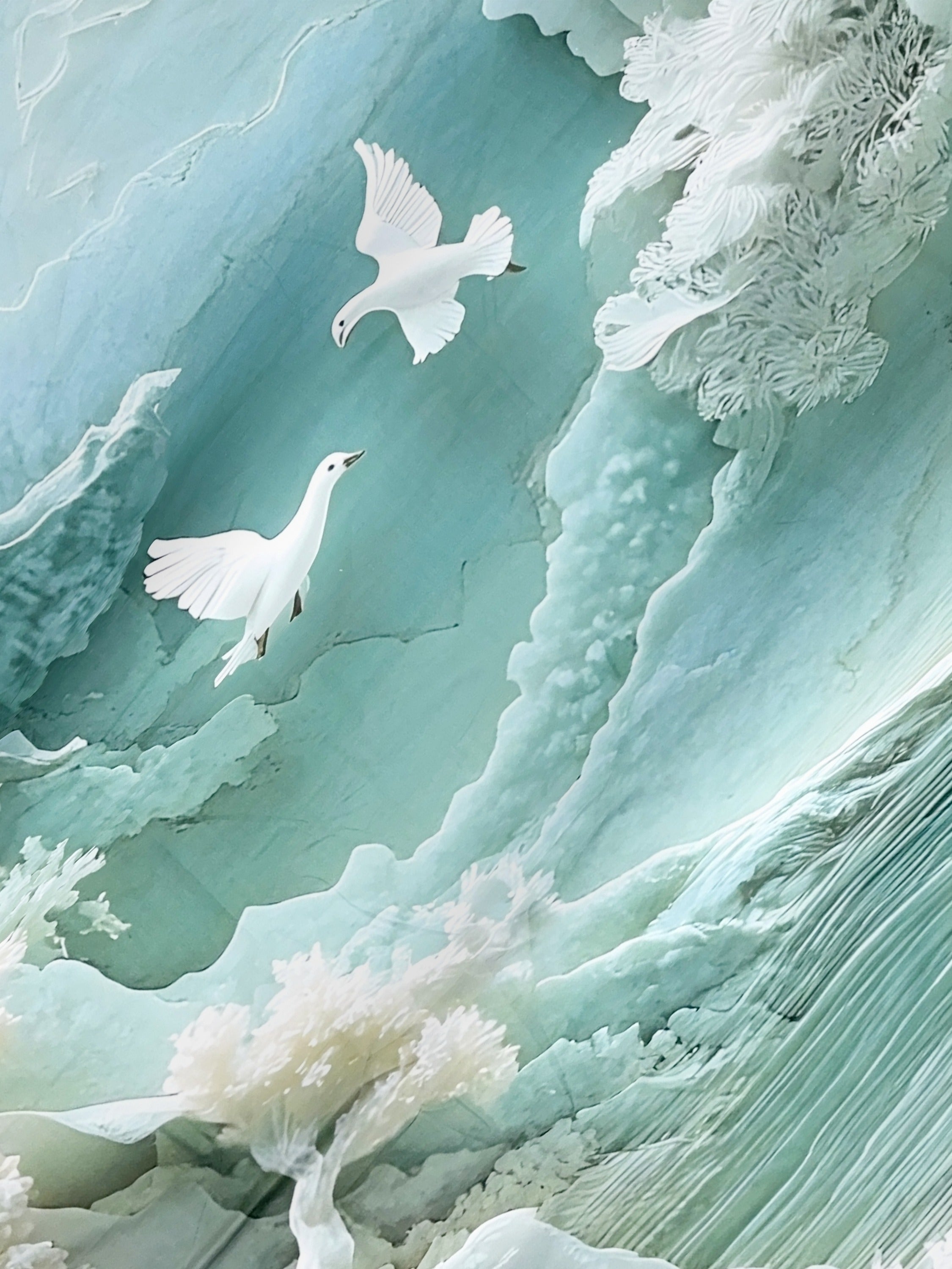 A-5059 - Poly Cotton 130 GSM Queen Size Digital Print Double Bedsheet (228X254) with Two Pillow Covers (43X69)