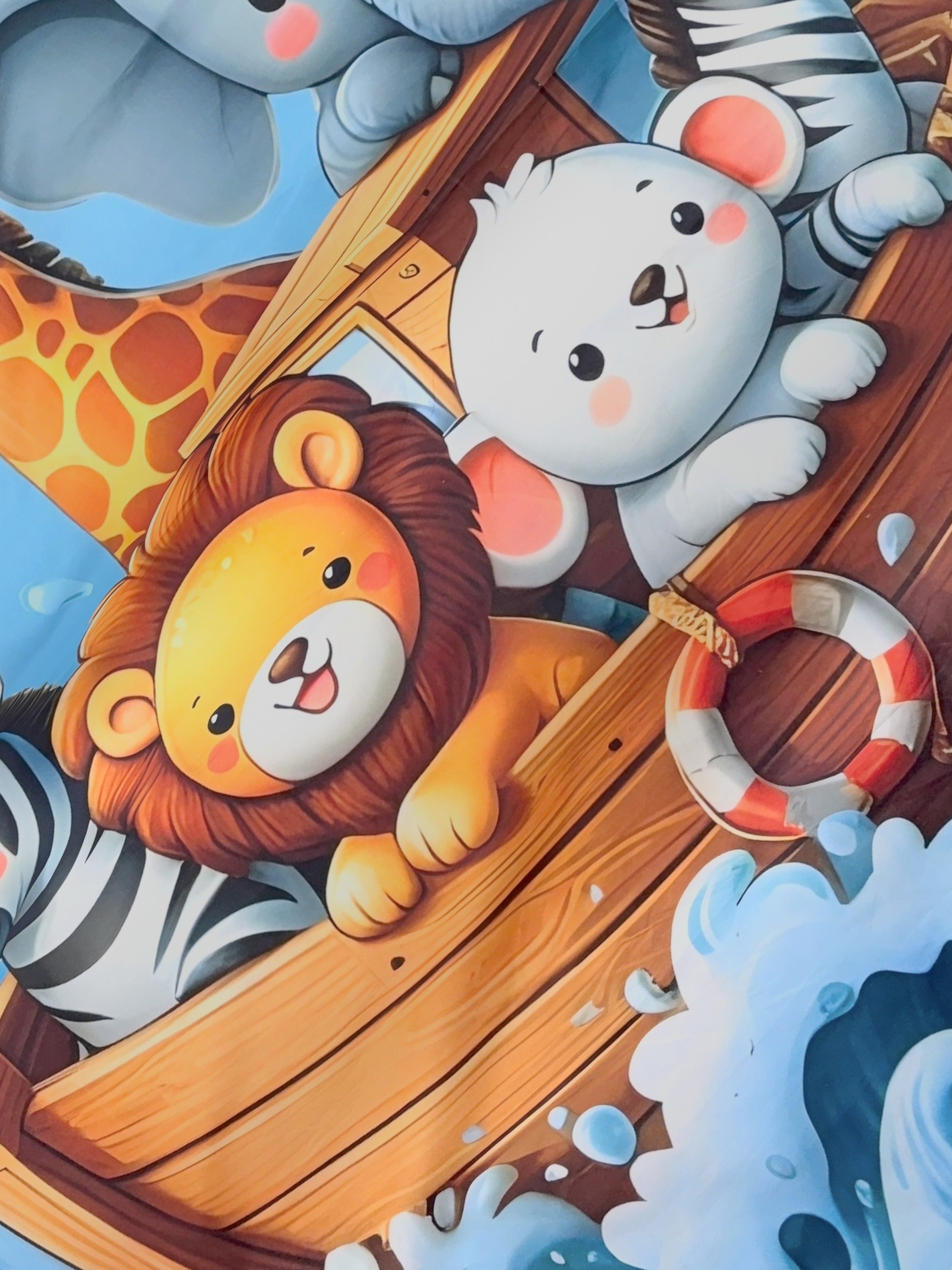 A-5064 - Poly Cotton 130 GSM Queen Size Digital Print Double Bedsheet (228X254) with Two Pillow Covers (43X69)