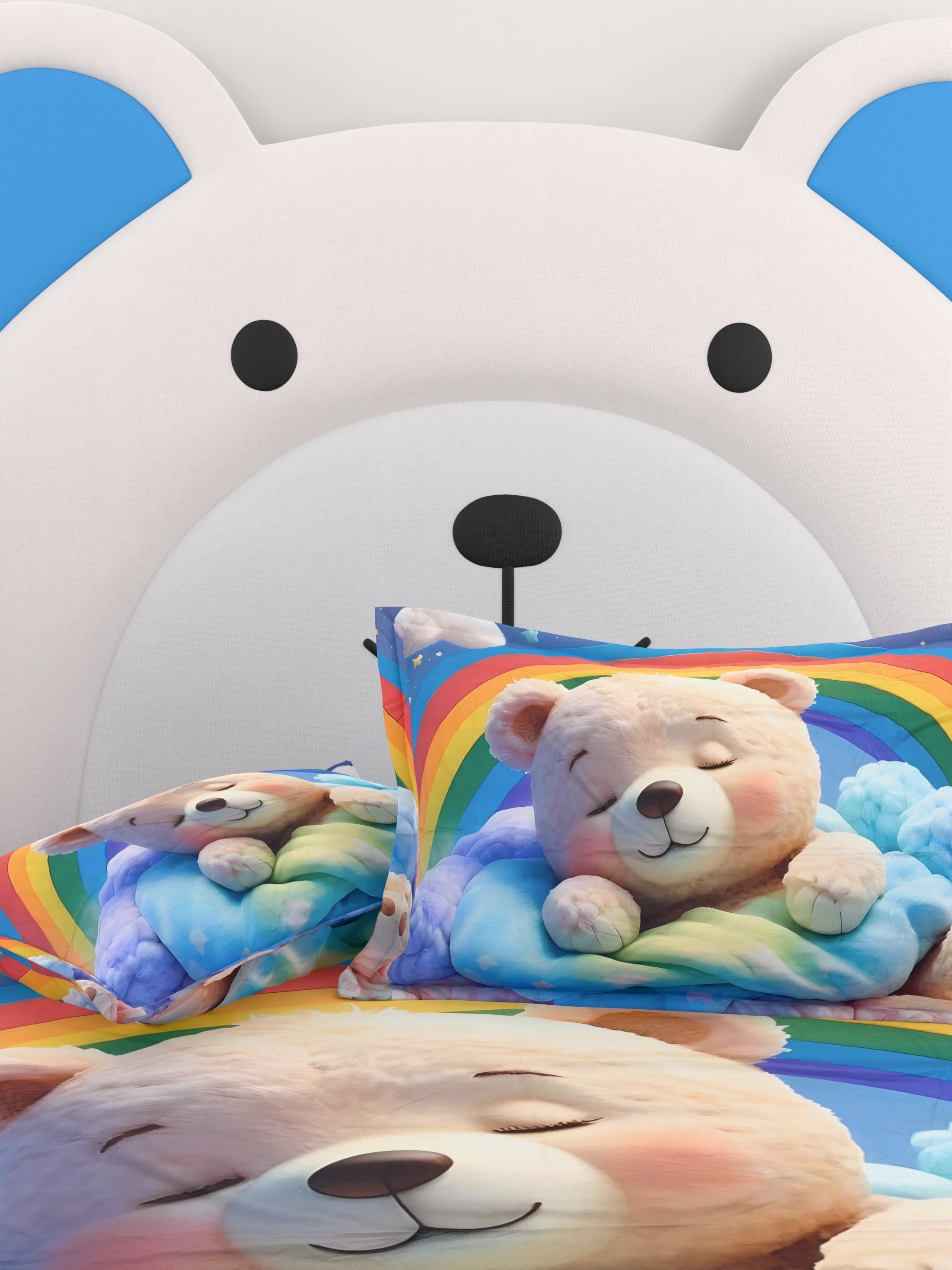 A-5065 - Poly Cotton 130 GSM Queen Size Digital Print Double Bedsheet (228X254) with Two Pillow Covers (43X69)