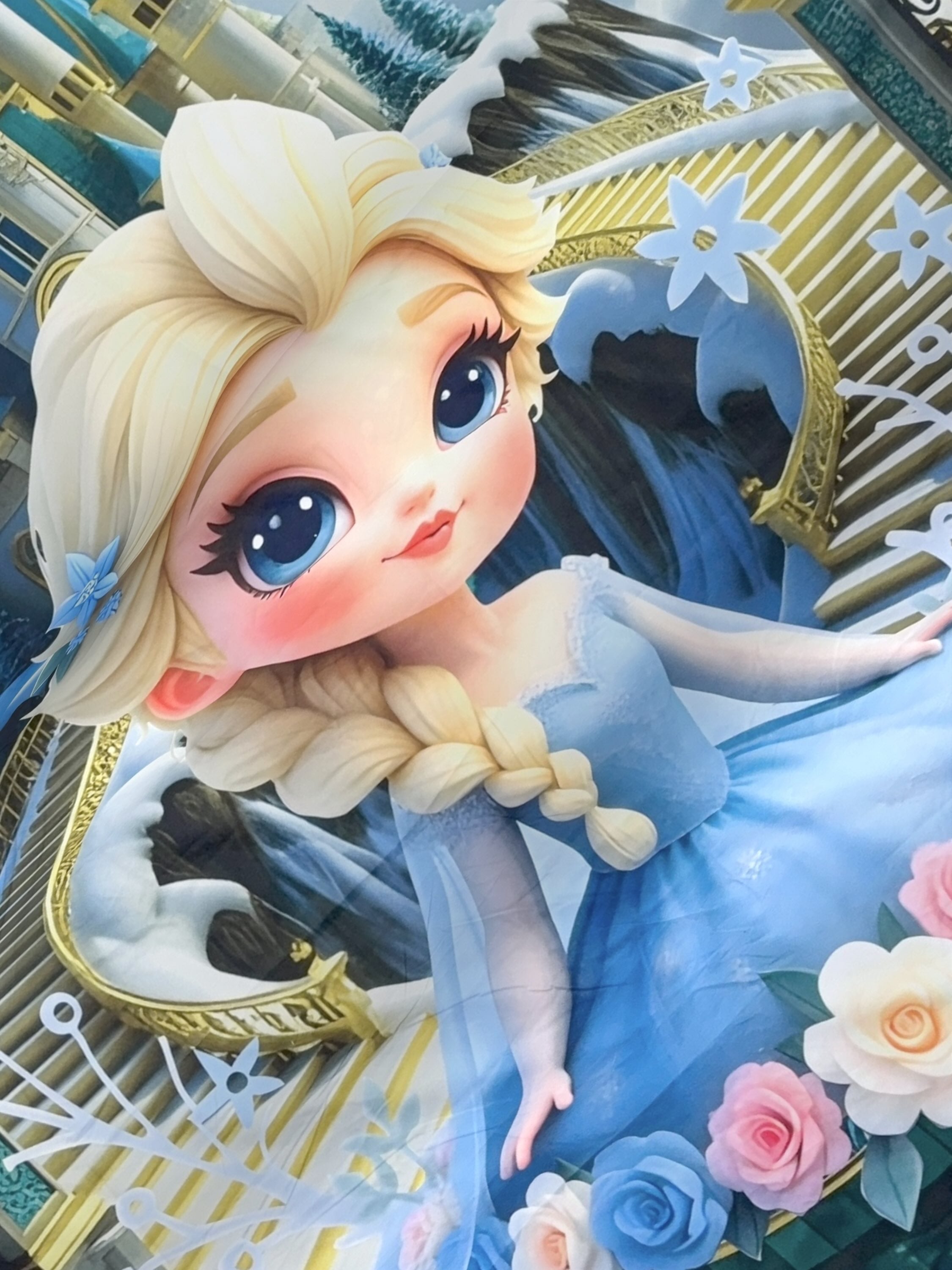 A-5067 - Poly Cotton 130 GSM Queen Size Digital Print Double Bedsheet (228X254) with Two Pillow Covers (43X69)