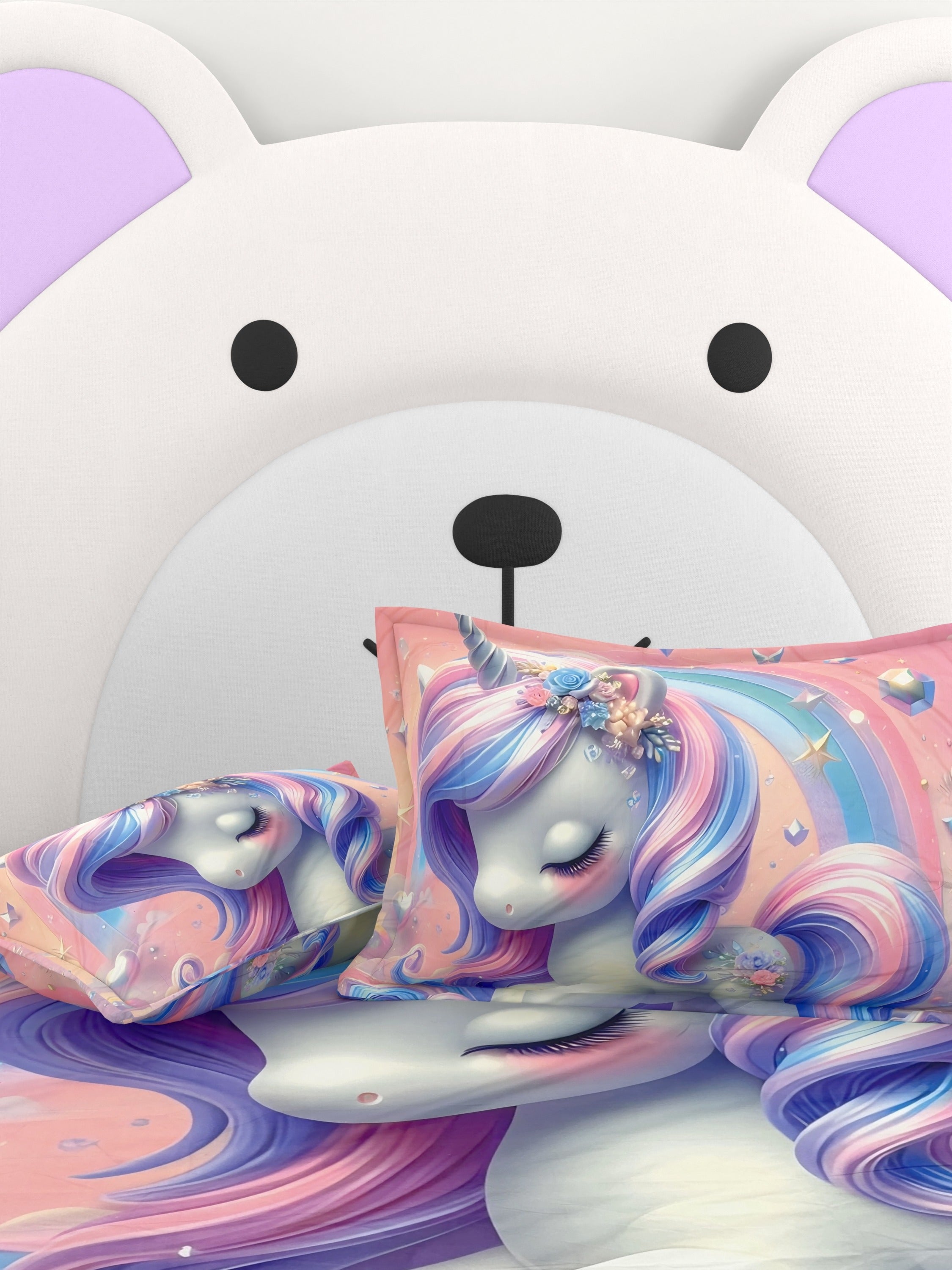 A-5068 - Poly Cotton 130 GSM Queen Size Digital Print Double Bedsheet (228X254) with Two Pillow Covers (43X69)