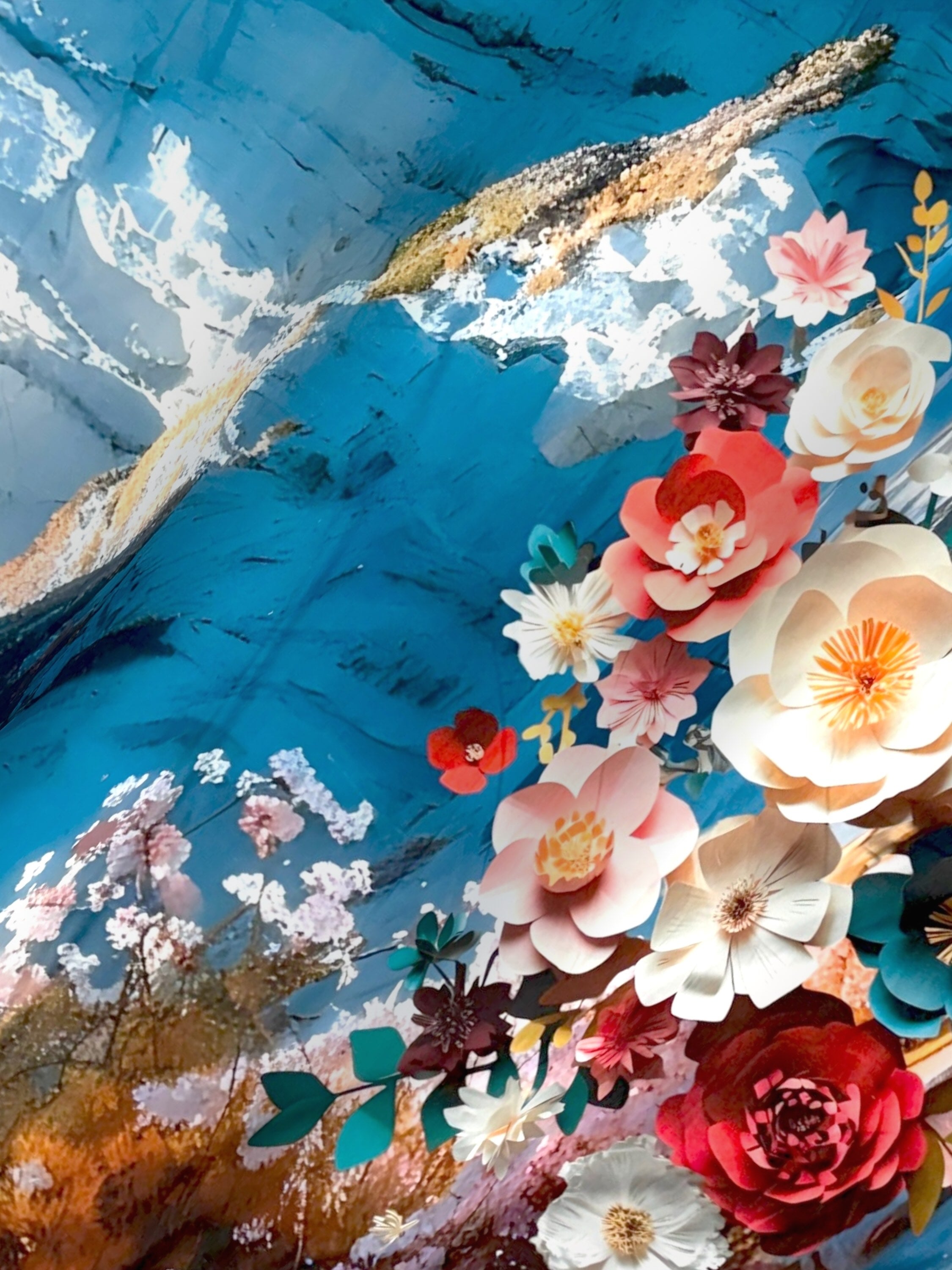 A-5077 - Poly Cotton 130 GSM Queen Size Digital Print Double Bedsheet (228X254) with Two Pillow Covers (43X69)