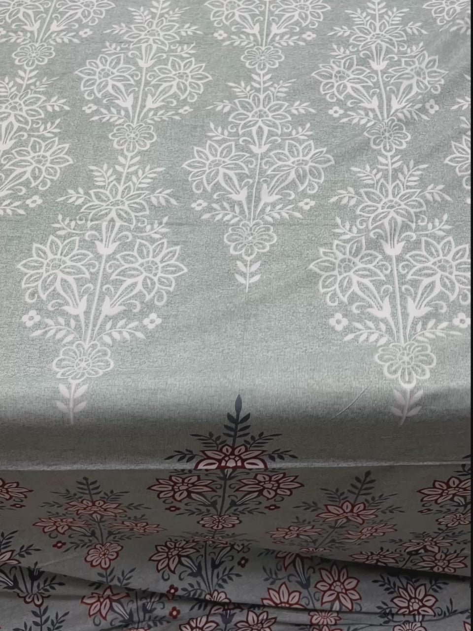 A-4782 - Pure Cotton 210 TC King Size Double Bedsheet (274X274) with Two Pillow Covers (50X76)