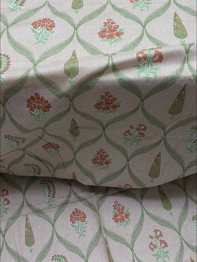 Pure Decor Pure Cotton Queen Size Double Bedsheet