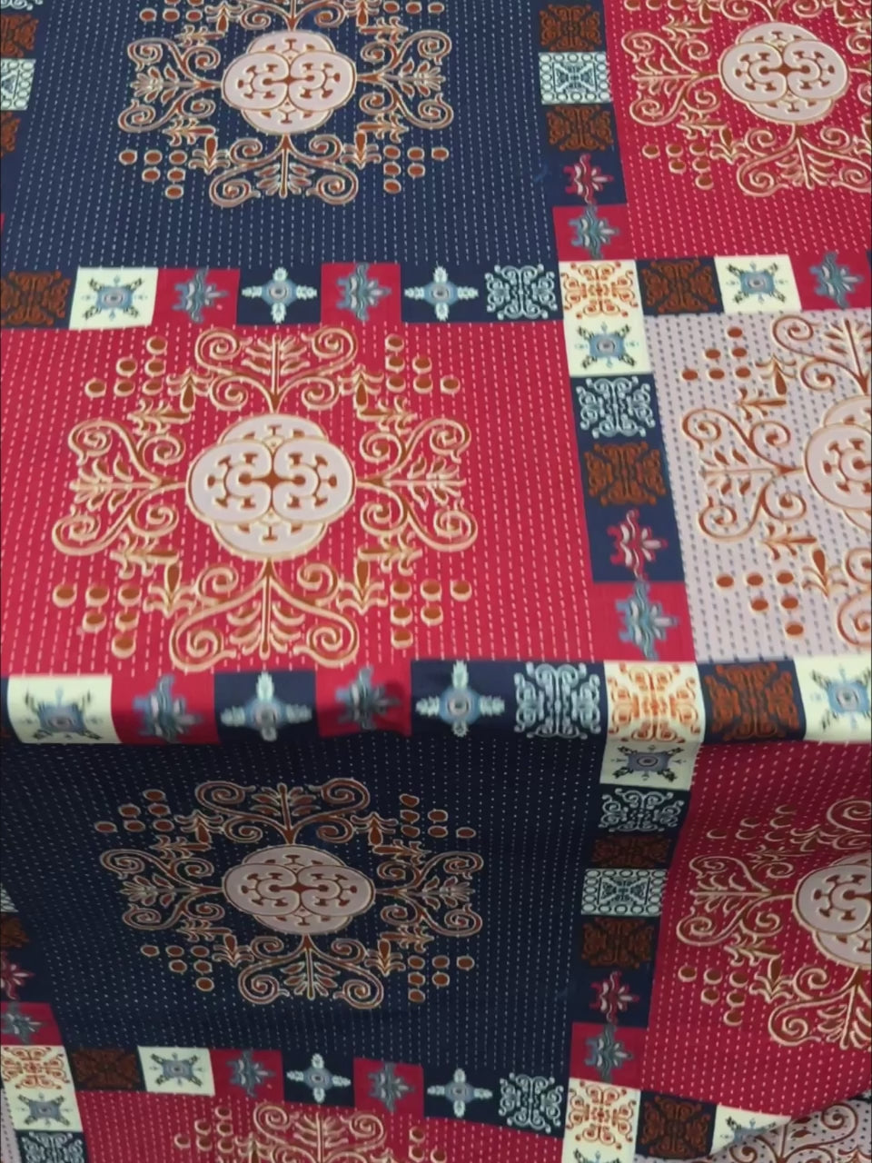 A-3377 - Poly Cotton 130 GSM Queen Size Double Bedsheet (228X254) with Two Pillow Covers (43X68)