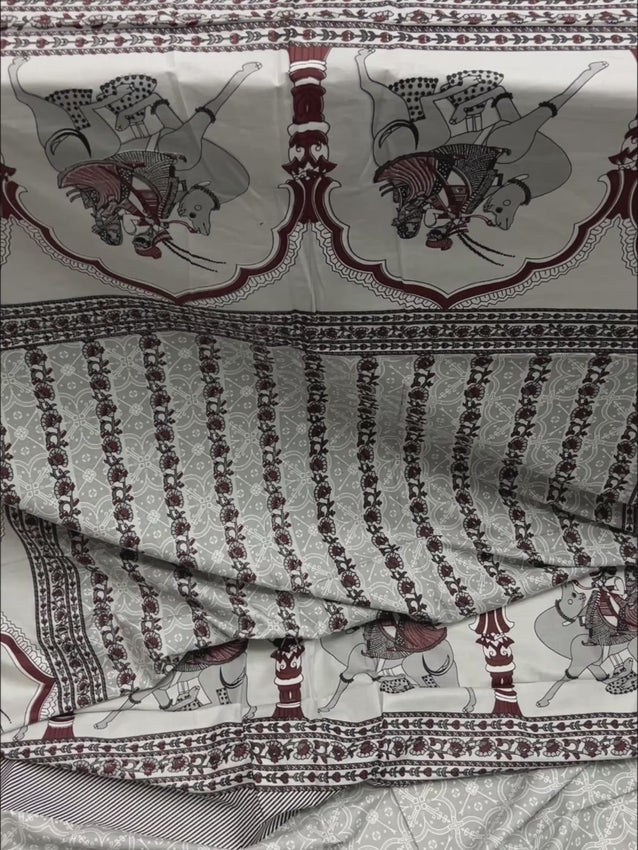Pure Decor Pure Cotton King Size Double Bedsheet