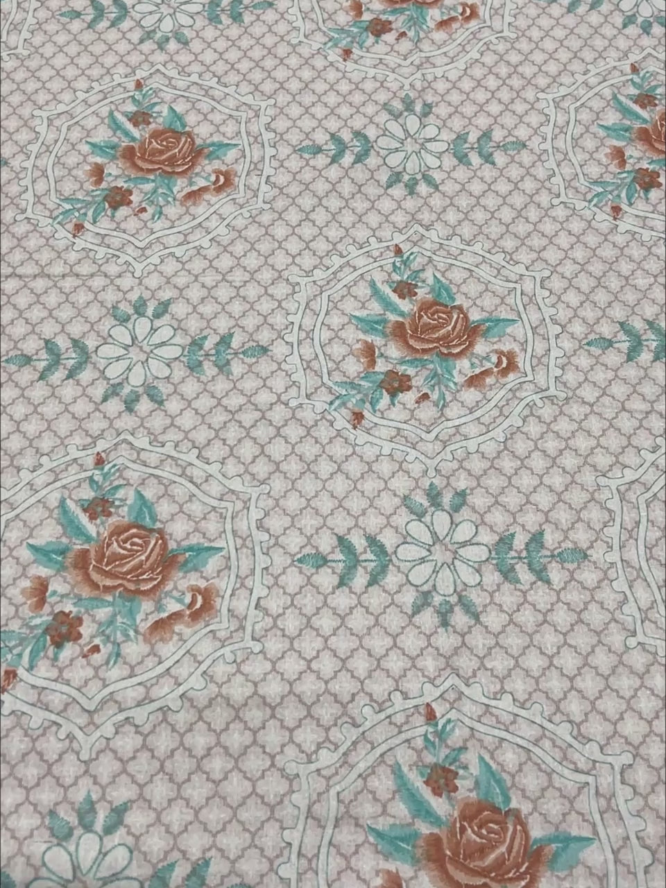 A-4547 Pure Cotton 180 TC King Size Double Bedsheet (274X274) with Two Pillow Covers (50X76)
