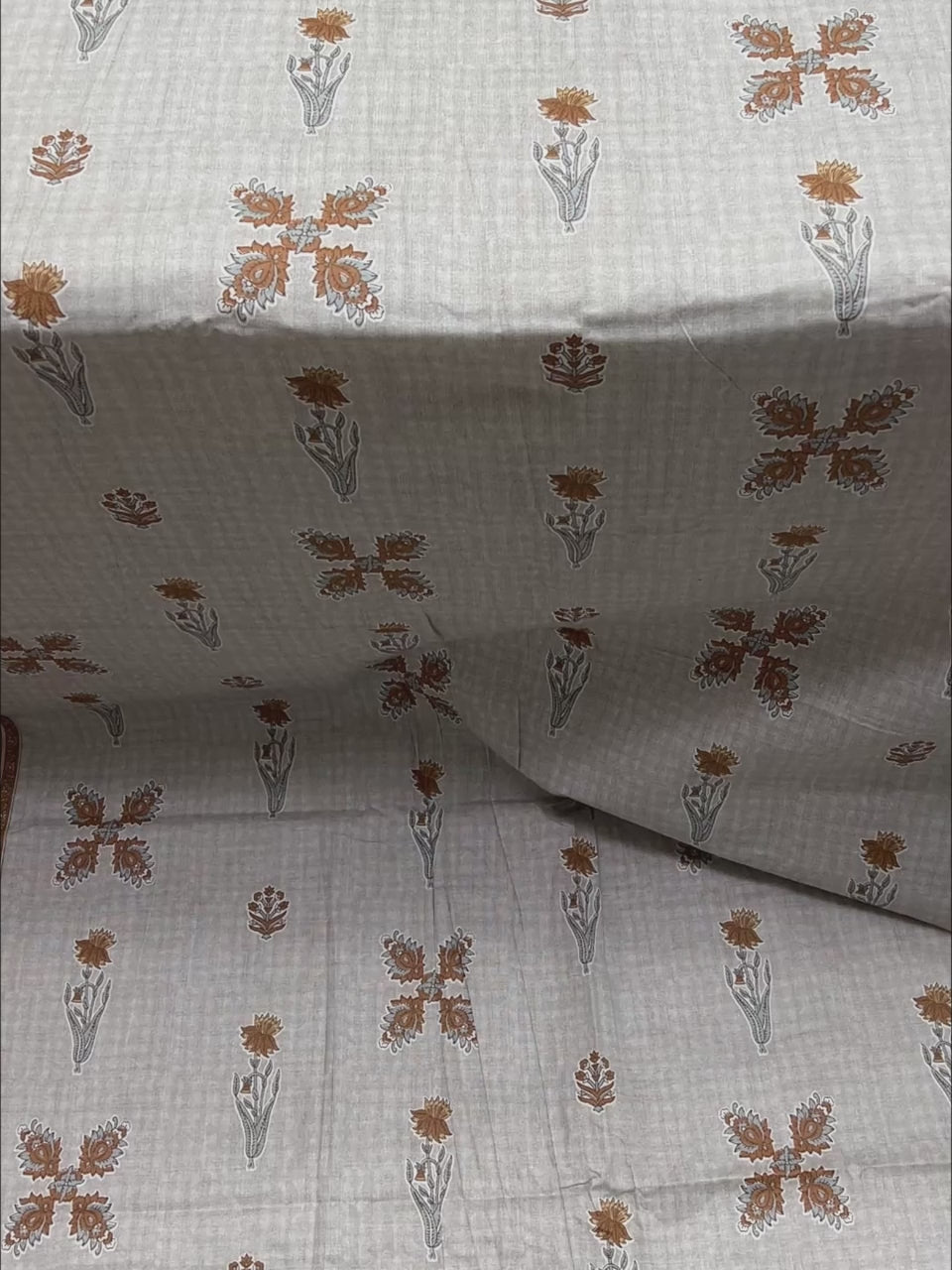 A-4800 - Pure Cotton 250 TC Queen Size Double Bedsheet (228X254) with Two Pillow Covers (43X68)