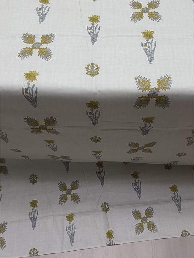Pure Decor Pure Cotton Queen Size Double Bedsheet