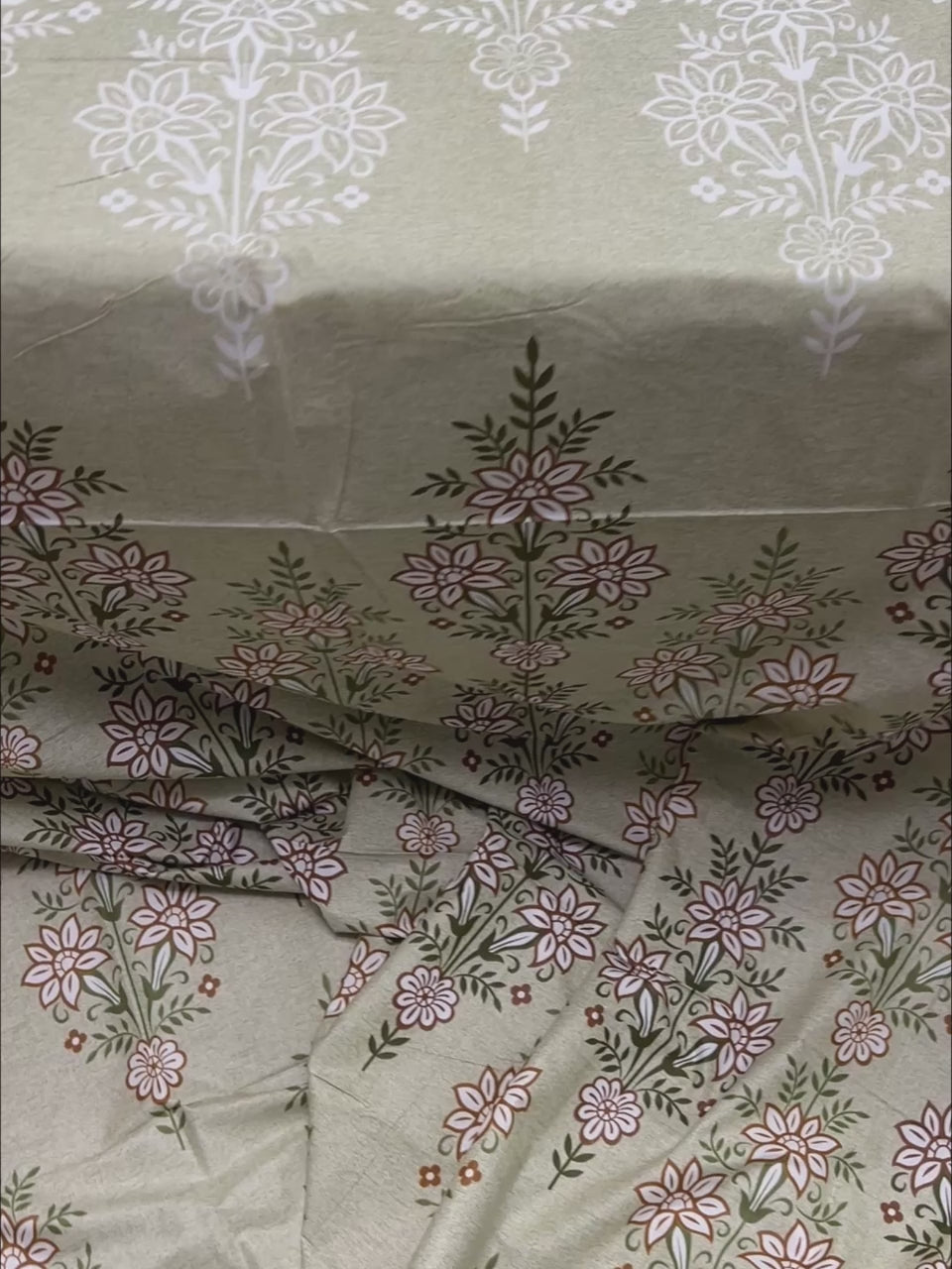 A-4785 - Pure Cotton 210 TC King Size Double Bedsheet (274X274) with Two Pillow Covers (50X76)