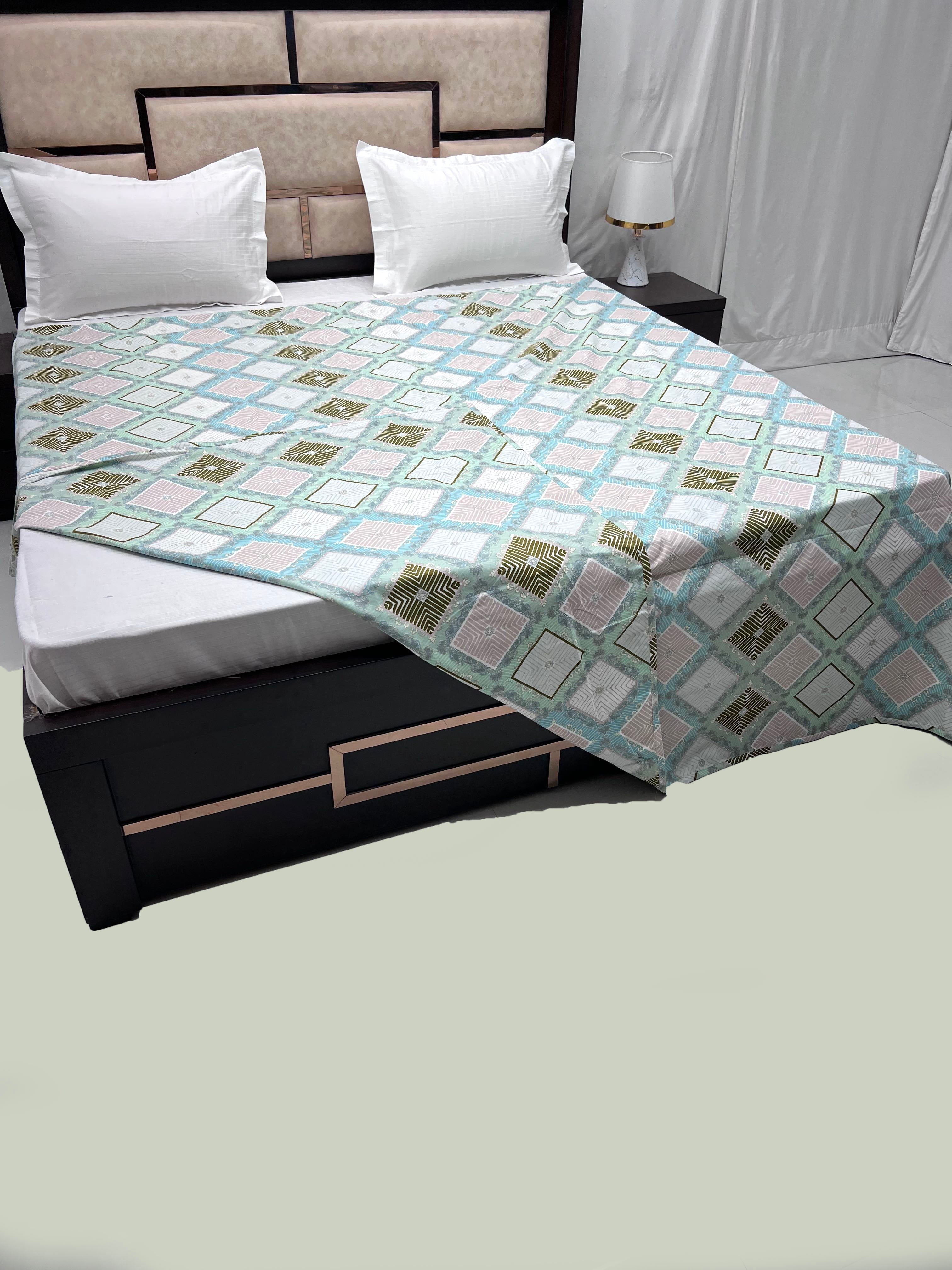 Lace Collection Pure Decor Poly Cotton 300 TC King Size Duvet Cover / Razaai Cover / Quilt Cover / Dohar Cover (223X243) for Double Bed Size with Heavy Zipper
